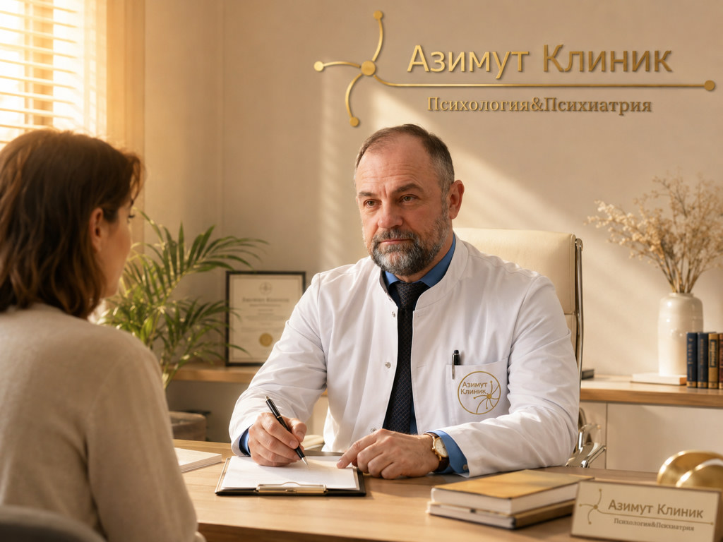 Консультация специалиста Азимут Клиник с пациентом